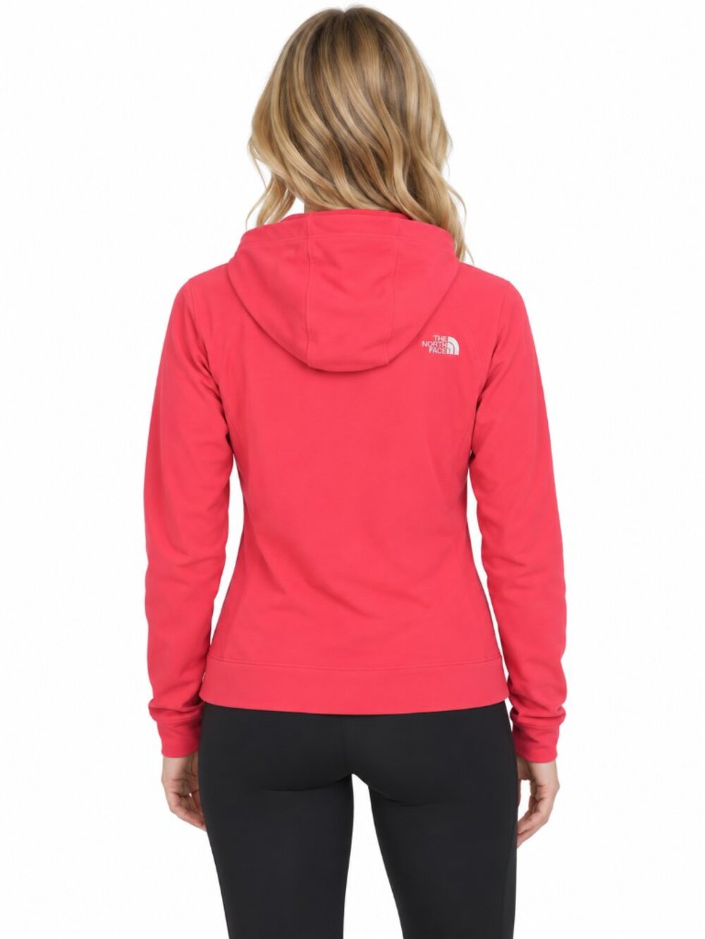 North Face Coral Pink Full Zip Hooded Jacket - Picture 2 of 5